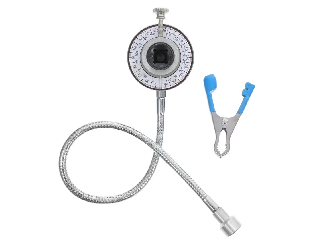 Medidor De Ángulo De Torsión Profesional Con Brazo Flexible Y Clip: Herramienta Portátil Para Mediciones Precisas.
