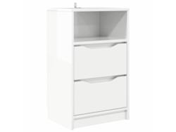 Maison Exclusive - Mesa De Noche Brillante 40 X 30 X 467 Cm Madera Contrachapada