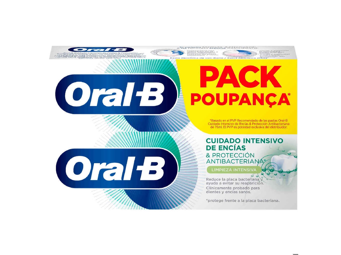 Pasta de Dientes Cuidado Encías Oral-B 2 x 75 ml Intensivo