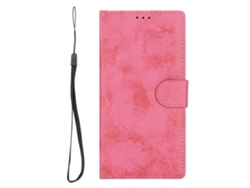 Capa Para Celular Dobrável 2 Em 1 Com Carteira Magnética, Protetora Antichoque, À Prova D'água E Função Stand Rosa Vermelho