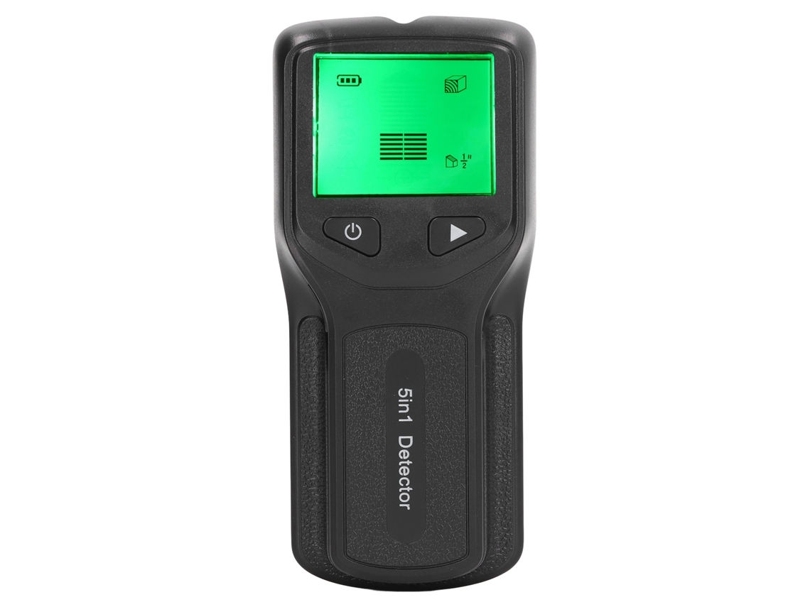 Sensor Detector De Pared De Ladrillo 5 En 1 Con Pantalla Lcd Hd Para Madera, Cable De Ca, Borde Central, Negro