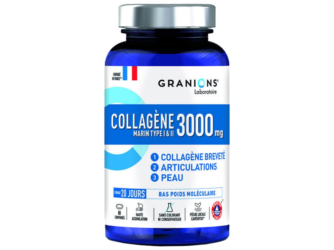 Colágeno Marino Tipo I Y Ii 3000 Mg 80 Comprimidos GRANIONS