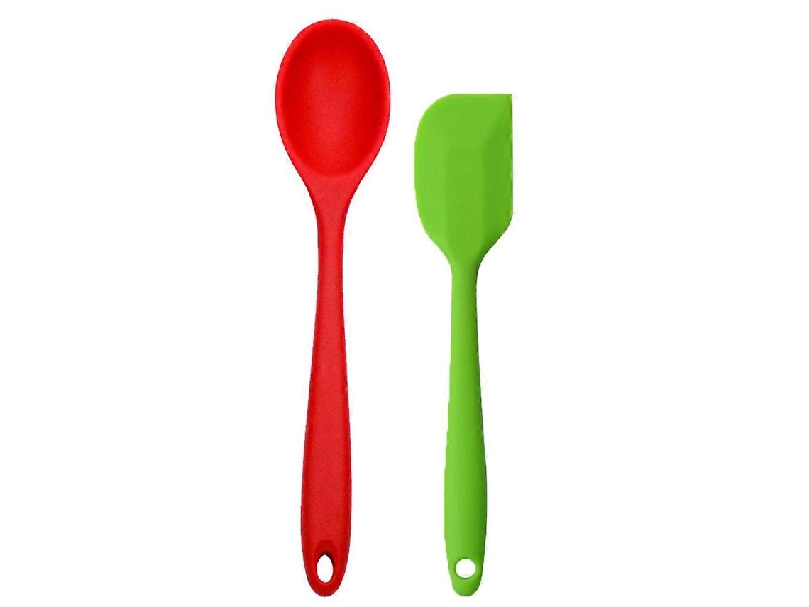 Juego de 2 mini utensilios de cocina de silicona con cucharas, Nostalgia88