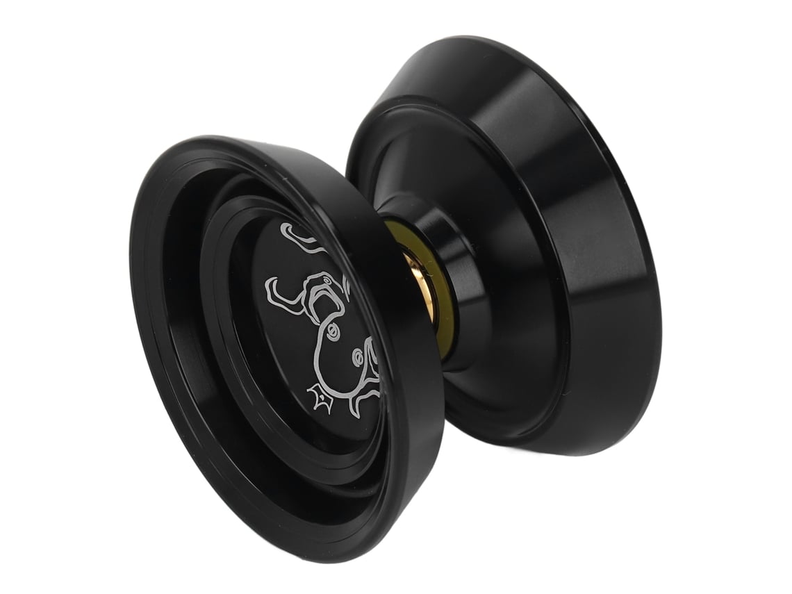 Ats-yoyo Profesional De Aleación No Responsivo, Juguete Yoyo Ball Con Cuerdas De Repuesto, Negro Brillo