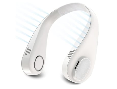 Ventilador de enfriamiento portátil para el cuello Ventilador de enfriamiento colgante Ventilador de collar portátil blanco BISBISOOUS de 3 velocid...