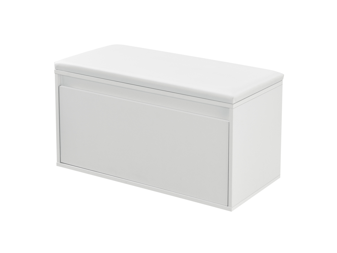 Banco zapatero Degerfors con cajón 80x39x45 cm - Blanco [EN.CASA]