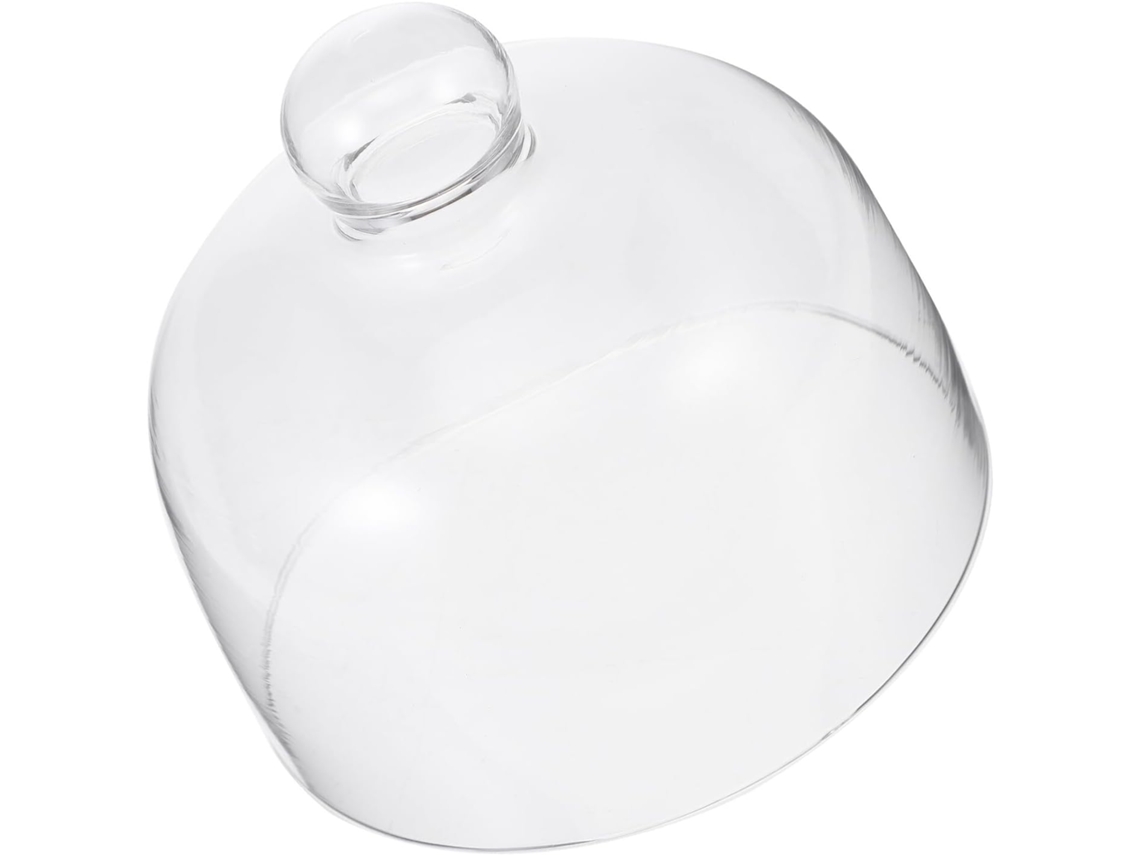 Tapa Protectora de Vidrio Transparente para Pasteles, Tapa Hemisférica, 115 cm de Diámetro y 9 cm de Grosor.