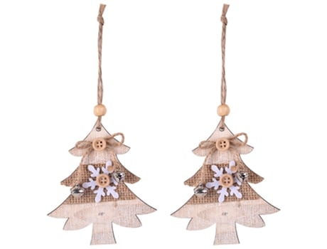Colgante de madera de Navidad, decoración de colgante pequeño de árbol de Navidad