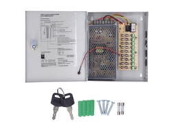 Caja De Alimentación De 9 Canales, 12 V, 10 A Con Cerradura Para Cámaras De Cctv (entrada De 110 V/220 V)