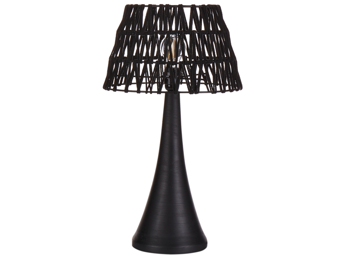 Lámpara de mesa BELIANI Pellejas de Algodón Negro 22x22x47