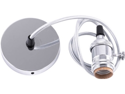 Pendel E27 Cable 1000Mm 0,75Mm Tela - Rosetón SC-MPL003 [SC-MPL003] GREENICE
