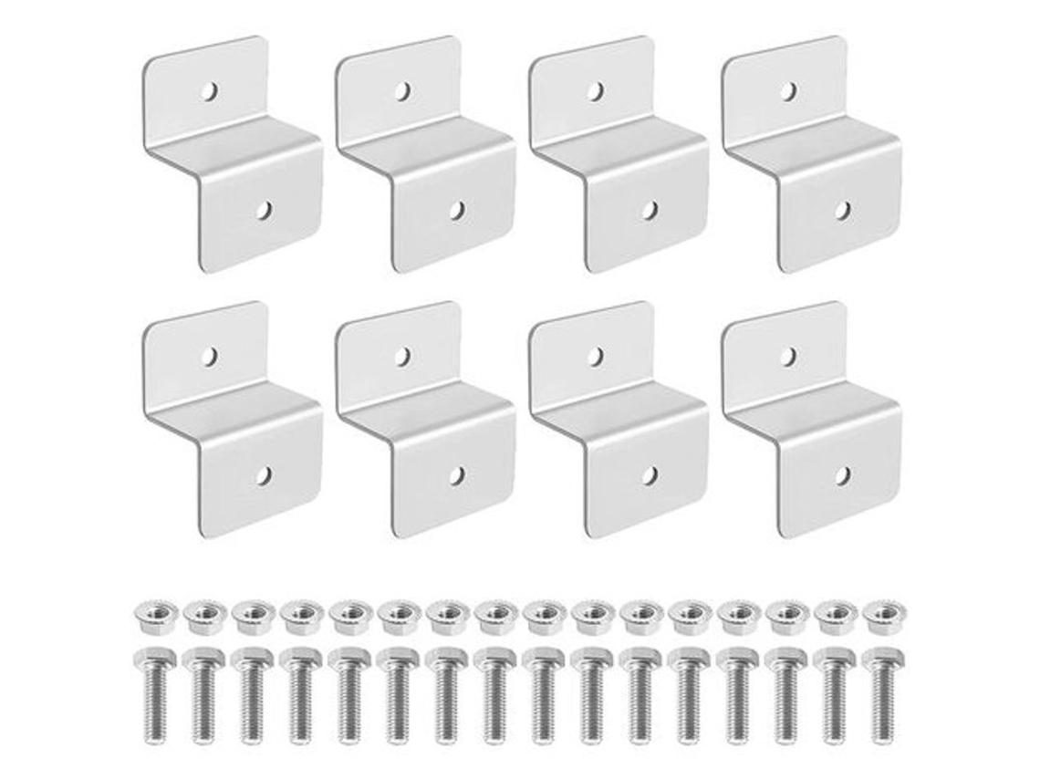 Soporte Para Paneles Solares En Forma De Z, 8 Soportes De Aluminio Para Techo De Caravana, Diseño En Z Para Montaje De Paneles Solares.