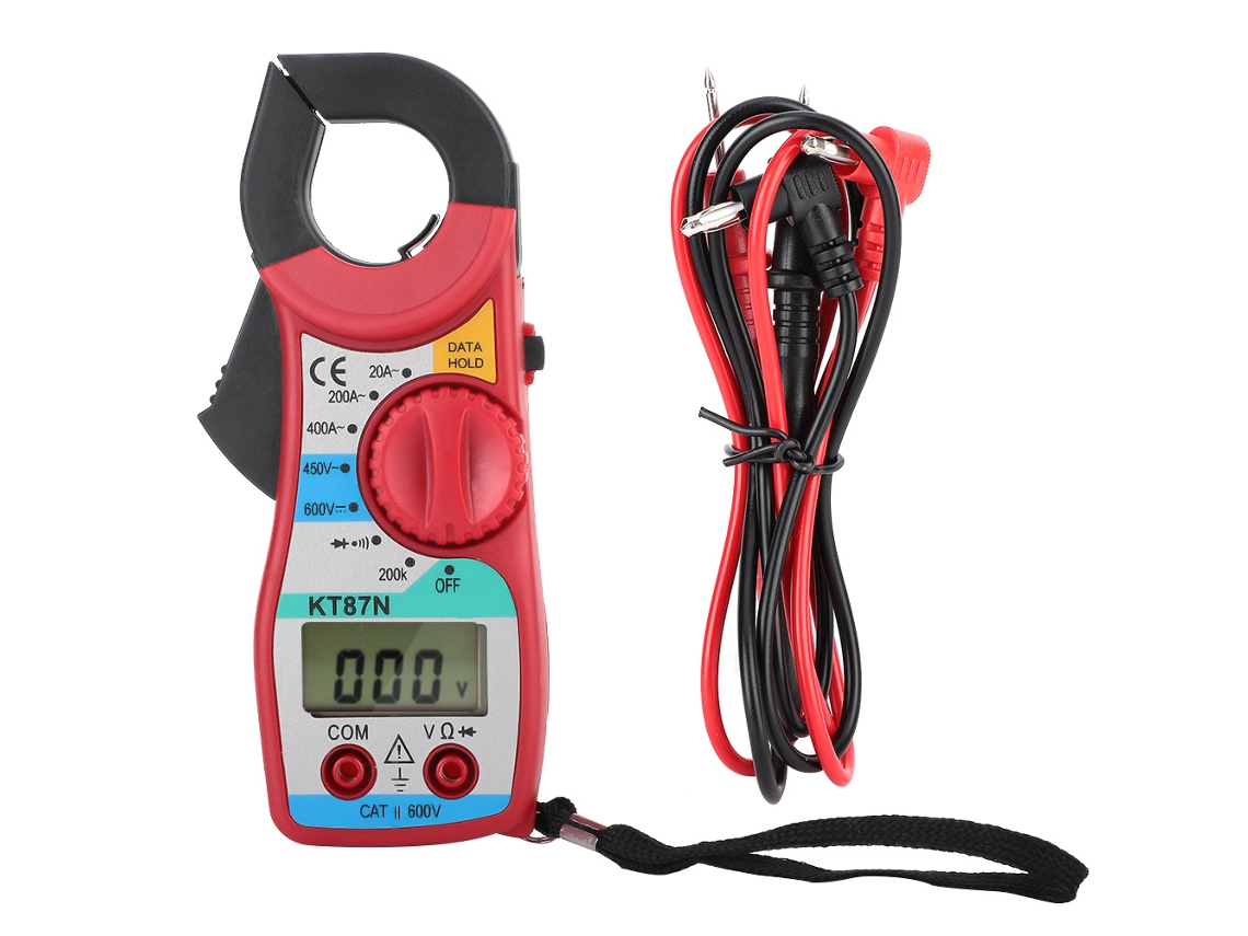 Multímetro Digital De Pinza Kt87n 600v/450v 20-400a Con Pantalla Lcd, Alta Precisión, Protección Contra Sobrecarga