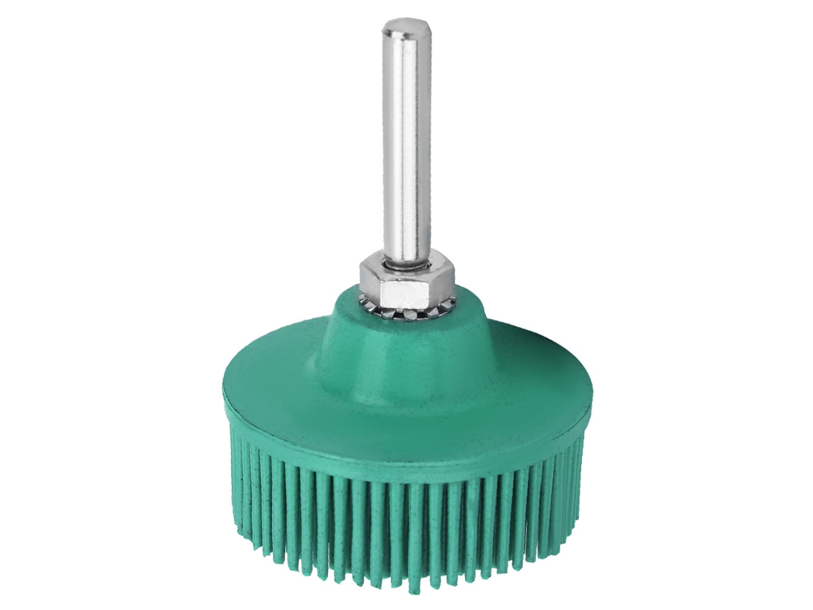 Disco De Cerdas De Goma Esmaltada De 2 Pulgadas Para Pulir, Eliminar Manchas Y Óxido - Verde