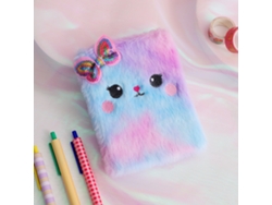 Cuaderno de diseño animado: Lindo gatito de peluche MDUG (rojo)