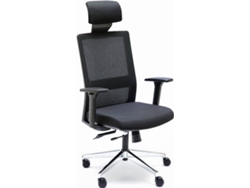 Silla de Escritorio Ejetutiva EUROMOF Niza Negro (Brazos Ajustables - Espuma)