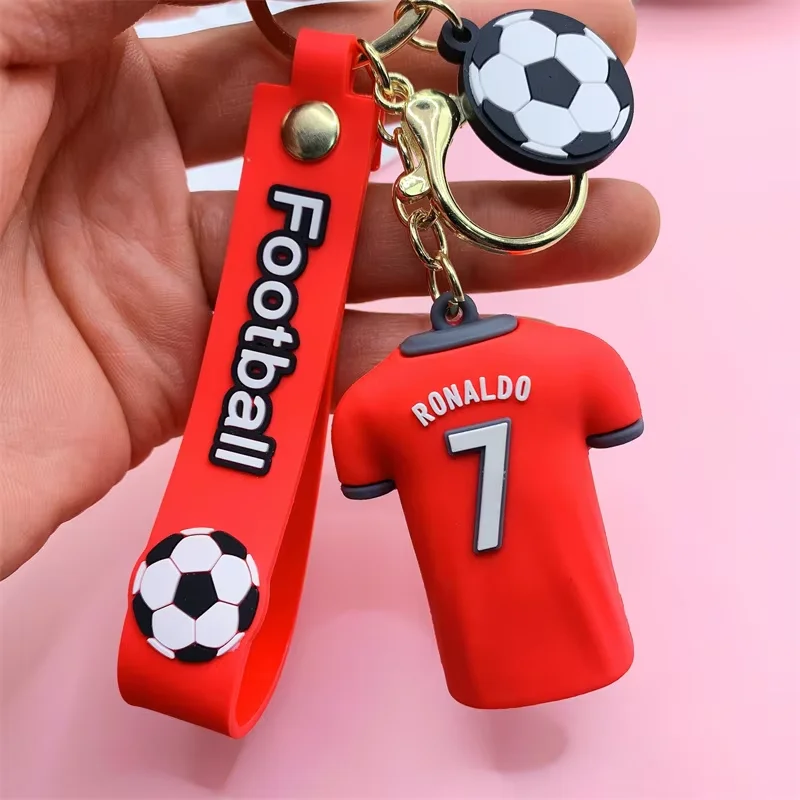 Llavero Con Diseño De Camiseta De Fútbol Estilo Caricatura, Adorno Para Mochila