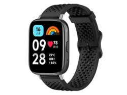 Correa para Redmi Watch 3 Active / Lite - Silicona transpirable - Hebilla de acero negra