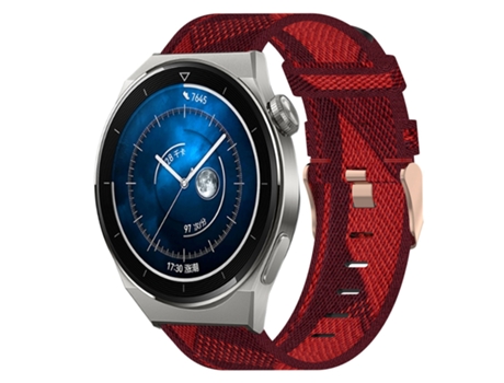 Correa de reloj inteligente para Huawei Watch GT3 Pro 46 mm 22 mm Correa de reloj de nailon (rojo)