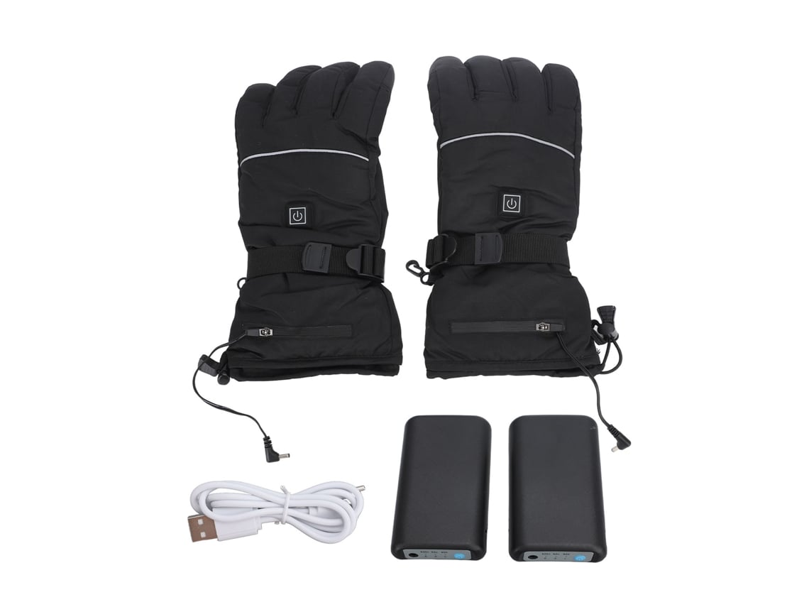 Luvas Elétricas Aquecidas Impermeáveis Nylon Tela Tática Bateria Incluída Para Inverno Ski Ciclismo Outdoor