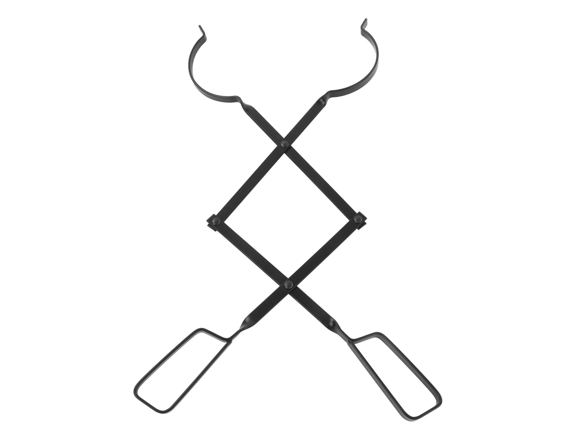 Pinzas de hierro para chimenea y fogata, pinzas de hierro con pinzas ampliadas para interiores y exteriores