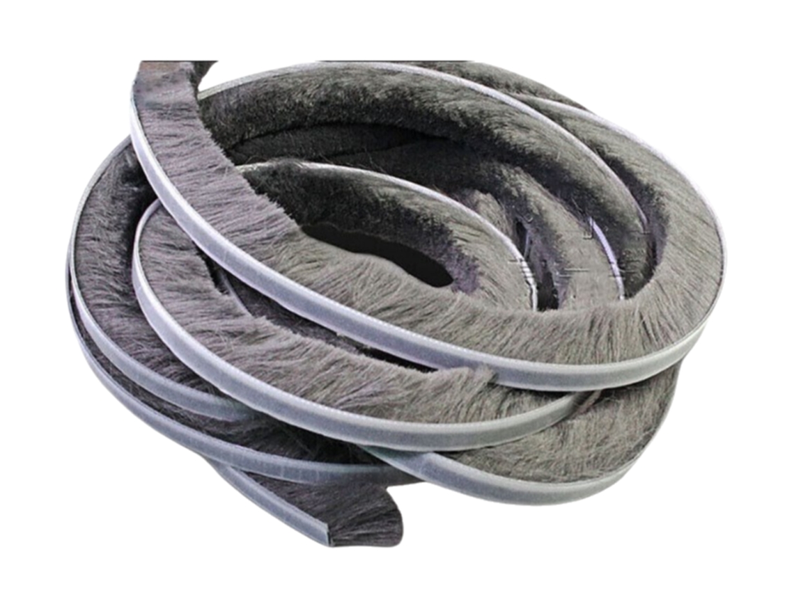 Cepillo de limpieza de puertas con burlete de pila para uso doméstico, cinta de burlete para ranuras de tarjeta con cerdas de acrílico LAOPIPFU