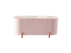 Caja De Almacenamiento De Cosméticos Rosa Con Divisores Flexibles