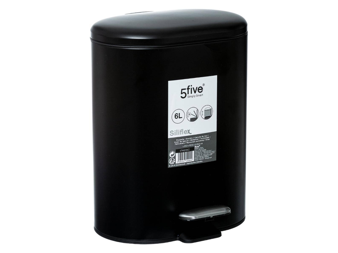 Cierre Metálico Suave Siliflex Papelería 6L Negro 5 FIVE SIMPLY SMART