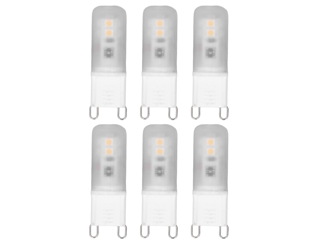 2026-6 Piezas Bombillas Led G9 Cerámica 2w 200lm Base G9 Para Lámpara Pared Candelabro Reemplazo Equivalente 20w Halógeno 220v