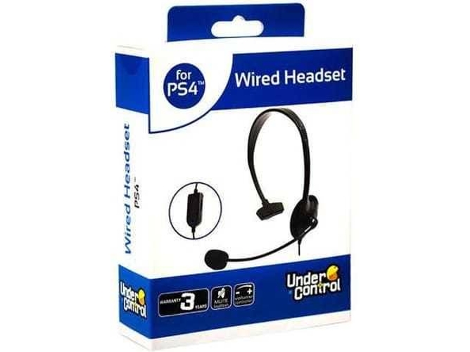 Auriculares Gaming con Cable UNDERCONTROL 1604 (con Micrófono - 1.4 m - PS4/XBONE)