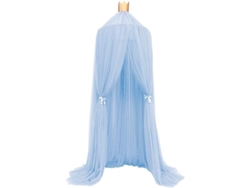 2026-mosquitera Para Cama Niño Con Toldo Redondo Y Encaje Azul, Mosquitera Canopy Ligera