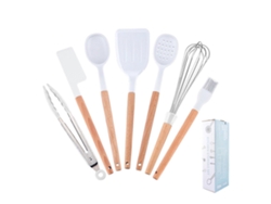 Juego de utensilios de cocina de 7 piezas - Utensilios esenciales de cocina - Duraderos y resistentes a los arañazos - Almacenamiento colgante