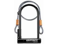 KRYPTONITE U-lock Keeper 12 Candado de bicicleta estándar con 4 cables flexibles (llaves)