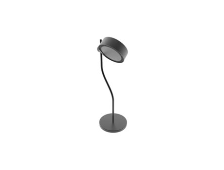 ZAFFERANO SUPER O Lámpara de mesa LED negra recargable y regulable
