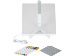 Tablero Led Notas 15x15 Acrílico Con 7 Rotuladores Colores