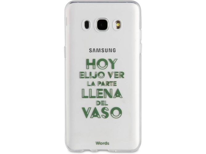 Funda Samsung Galaxy J5 2016 WORDS Vaso Transparente