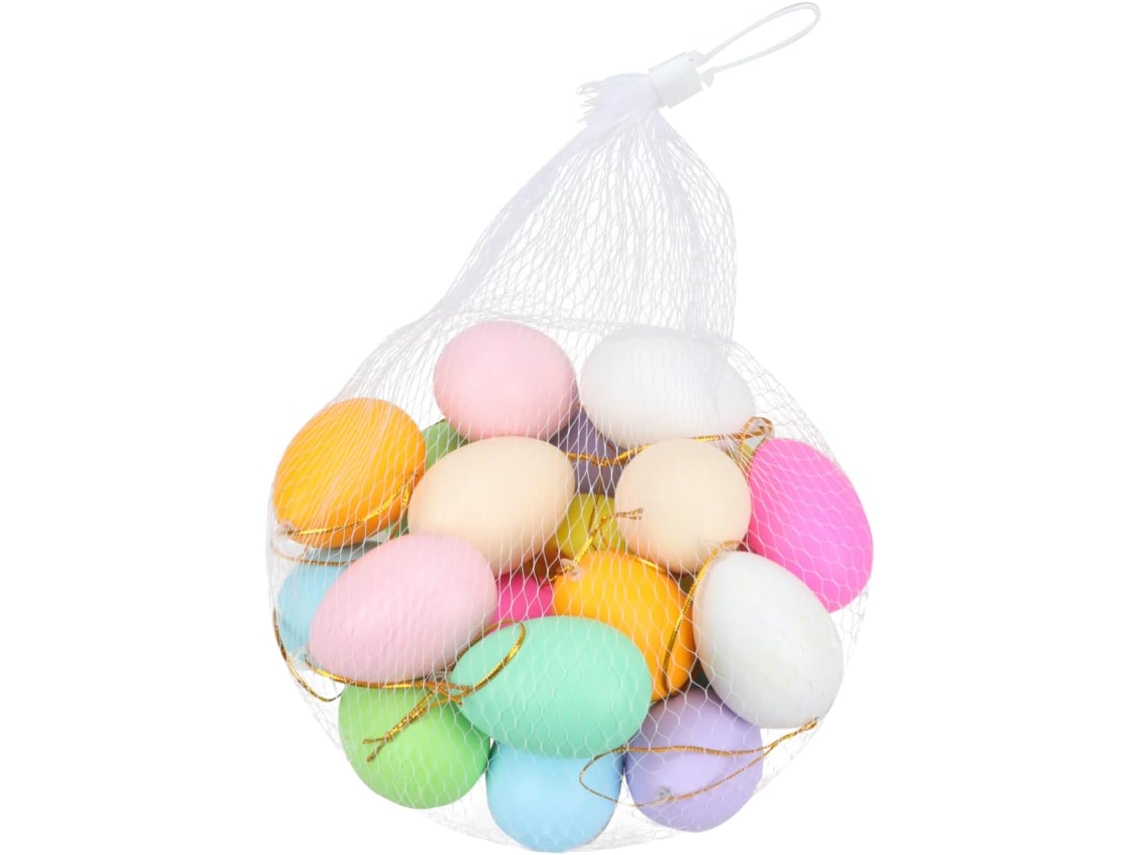 2 Juegos De Coloridos Huevos Artificiales Para Decoración De Pascua Diy Para Colgar