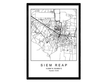 Lámina NACNIC Mapa Siem reap (A3)