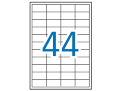 Etiquetas Adhesivas Permanentes A4 Rectas 500 Hojas APLI (Blanco - 48,5 X 25,4 mm)