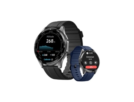 Reloj inteligente CHRONUS GTX15 GPS para hombres Monitor de frecuencia cardíaca de energía corporal resistente al agua 3ATM (negro)