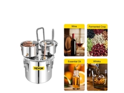 Destilador de alcohol de acero inoxidable, capacidad de 12 a 50 l, sistema de enfriamiento rápido, OEM de 20 l