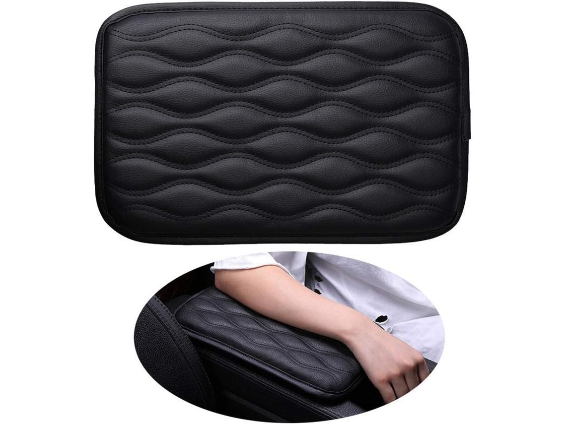 Protector De Reposabrazos Para Consola Central De Coche, Color Negro, Universal Para Vehículos, Suv, Camiones Y Coches, Fabricado En Cuero Sintético Pu.
