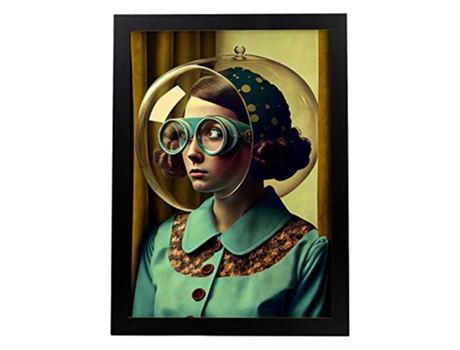 NACNIC Poster Inspeccionando En Estilo Surrealismo Cinematográfico Ilustraciones Y Grabados De Historieta Abstracta Y Artística A3 Marcos Negros