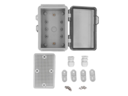 Caja De Distribución Eléctrica Impermeable Ip67 Con Tapa Abatible, Abs, 100x150x90 Mm