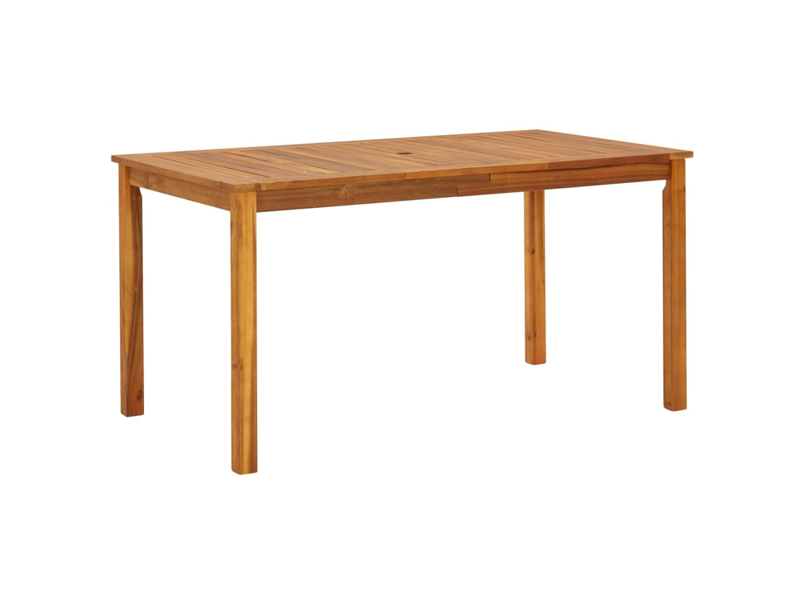 Mesa de jardín LOVELY HOME para cenar en madera de acacia maciza (140 x 80 x 74 cm)
