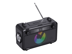Altavoz inalámbrico Bluetooth 5.3 MDUG, reproductor MP3, radio FM y carga solar (negro)