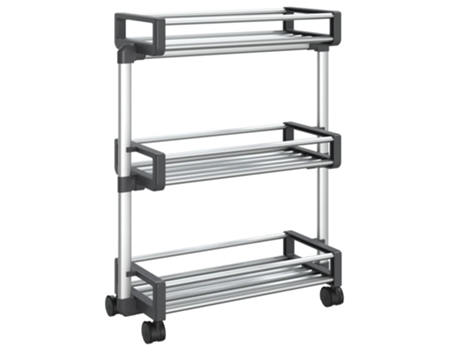 Carrito de almacenaje aluminio VIDAXL