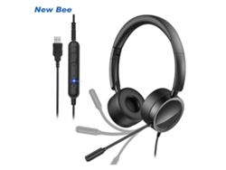Auriculares De Negocios Con Micrófono, Jack De 3,5 Mm Y Botón De Silencio.