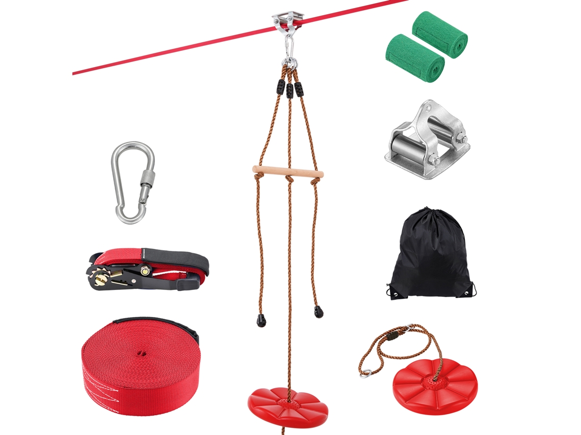 Kit De Tirolesa Succebuy De 65 Pés Para Crianzas Y Adultos Até 227 Kg