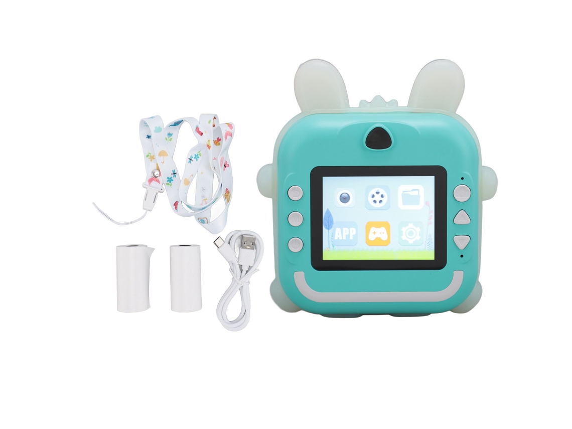 Linda Cámara Digital Infantil Con Pantalla Ips De 2,4 Pulgadas, Diseño De Dibujos Animados Azules, 48 Mp, 1080p.